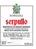 Fongoli Montefalco Serpullo Rosso Riserva