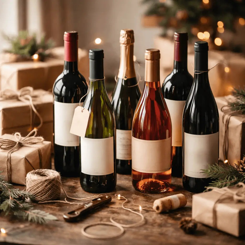 stylish arrangement of discount wine bottles for gifting