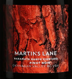 Martin's Lane Winery Pinot Noir Naramata Ranch Vineyard Okanagan Valley