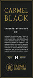 Carmel Winery Cabernet Sauvignon Carmel Signature Black
