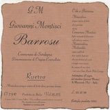 Giovanni Montisci Cannonau di Sardegna Barrosu Riserva