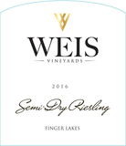Weis Vineyards Riesling Semi-Dry Finger Lakes