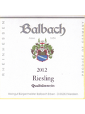 Balbach Riesling Estate