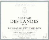 Château des Landes Lussac Saint-Émilion