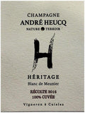 André Heucq Champagne Brut Nature Heritage Blanc De Meunier