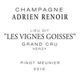 Champagne Adrien Renoir Champagne Brut Pinot Meunier Les Vignes Goisses Lieu Dit Grand Cru Verzy