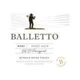 Balletto Pinot Noir BCD Vineyard Estate Grown Russian River Valley