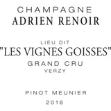 Champagne Adrien Renoir Pinot Muenier Les Vignes Goisses Lieu Dit Grand Cru Verzy