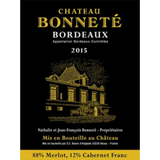 Chateau Bonnete Bordeaux 2016