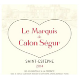 Chateau Calon-Segur Saint-Estephe Le Marquis De Calon-Segur