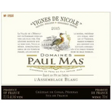 Domaines Paul Mas Pays d’Oc L’Assemblage Blanc Vignes De Nicole