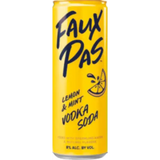 Faux Pas Cocktail Co. Lemon & Mint Vodka Soda