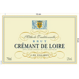 J. de Villaret Cremant de Loire Brut Methode Traditionnelle
