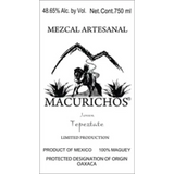Mezcal Macurichos Joven Mezcal Artesanal Tepeztate Limited Production