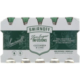 Miniature Smirnoff Cucumber & Lime Flavored Vodka Zero Sugar Infusions