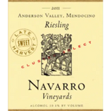 Navarro Vineyards Anderson Valley Riesling Cluster Select Late Harvest 2013