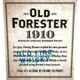 Old Forester 1910 Old Fine Kentucky Straight Bourbon Whisky