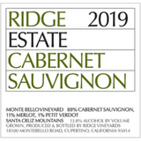 Ridge Vineyards Cabernet Sauvignon Estate Santa Cruz Mountains