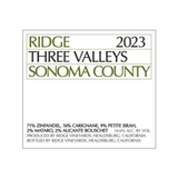 Ridge Vineyards Three Valleys Sonoma County