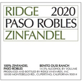 Ridge Vineyards Zinfandel Benito Dusi Ranch Paso Robles 2020