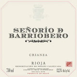 S. Barriobero Rioja Crianza 2016