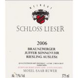 Schloss Lieser Riesling Brauneberger Juffer Sonnenuhr Auslese 2019