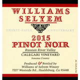Williams Selyem Pinot Noir Calegari Vineyard Russian River Valley
