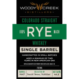 Woody Creek Distillers Single Barrel Colorado Straight Rye Whiskey
