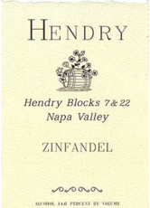 Hendry Napa Valley Zinfandel Block 7 & 22 2018