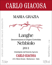 Carlo Giacosa Langhe Nebbiolo Maria Grazia