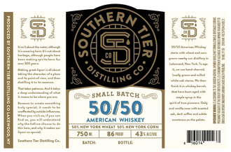 Southern Tier Distilling Company Small Batch 50/50 American Whiskey 86 Proof