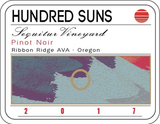 Hundred Suns Pinot Noir Sequitur Vineyard 2019