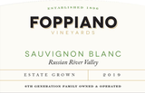 Foppiano Vineyards Sauvignon Blanc Estate Grown Russian River Valley 2021