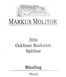 Markus Molitor Riesling Ockfener Bockstein Spätlese White Capsule