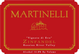 Martinelli Winery Zinfandel Vigneto Di Evo Russian River Valley 2019