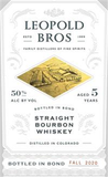 Leopold Bros. 5 Years Old Bottled In Bond Straight Bourbon Whiskey