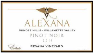 Alexana Winery Pinot Noir Revana Vineyard Estate Dundee Hills