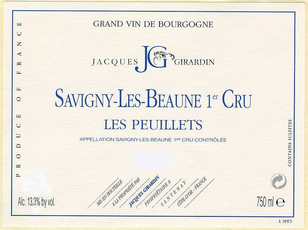 Domaine Jacques Girardin Savigny-les-Beaune 1er Cru Les Peuillets
