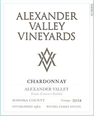 Alexander Valley Vineyards Chardonnay Wetzel Family Estate Alexander Valley 2018