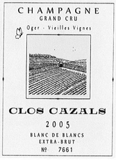 Champagne Claude Cazals Champagne Grand Cru Blanc de Blancs Extra Brut Clos Cazals