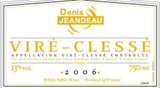 Denis Jeandeau Vire-Clesse Blanc 2018