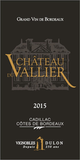 Chateau Du Vallier Cadillac Cotes de Bordeaux 2018