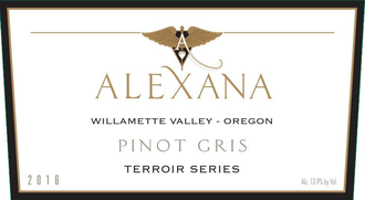 Alexana Winery Terroir Series Pinot Gris Willamette Valley