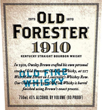 Old Forester 1910 Old Fine Kentucky Straight Bourbon Whisky