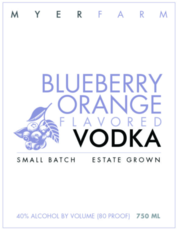 Myer Farm Distillers Blueberry-Orange Flavored Vodka