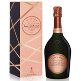 Champagne Rose Laurent-Perrier Brut Cuvee with Ribbon Gift Box