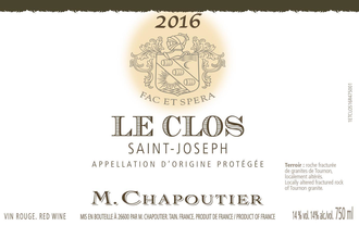 M. Chapoutier Saint-Joseph Le Clos 2015