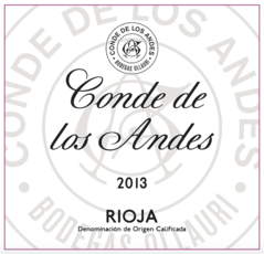 Bodegas Conde de los Andes Rioja Tempranillo 2015