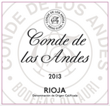 Bodegas Conde de los Andes Rioja Tempranillo 2015