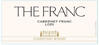 Cosentino Winery The Franc Cabernet Franc Lodi